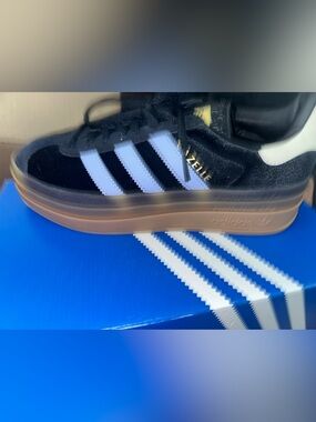 adidas Black/purple Gazelle Platform Sneakers
